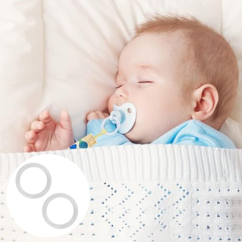 O-Ringe Baby-Schnuller-Clips, Weicher Ring Adapter Clip, 10 Stück Baby Silikonring Schnullerhalter, Transparente Schnuller Adapter, Schnullerkette Silikonring, für Baby Show oder Geburtstagsgeschenk