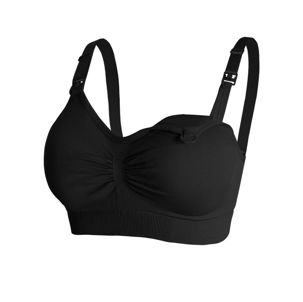 brasieres de Lactancia para Mujer,Embarazo,sin Varillas,con Almohadillas,Extensores y Clips,Paquete de 4