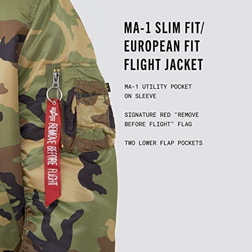 Image of Alpha Industries MA-1 Slim Fit Bomber Flight Jacket - Fighter Pilot Flight Jacket