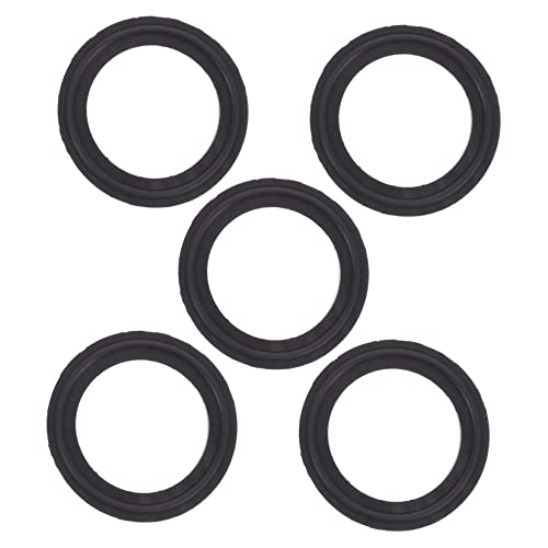 KICHOUSE 5pcs Triple Clamp Spacer Tri Clamp Ferrule Sealing Gasket Hose Gasket Washers Tri Clamp Gasket 2 Tri Clamp Fitting Clamps Seals Tri Clamp Ring Tri-clamp Seals Rubber Black