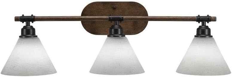 Toltec Lighting 1752-410-DG Blacksmith 2 Light Bath Bar Dark Granite Metal Shade