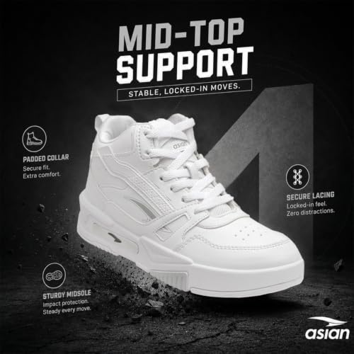 Image of ASIAN Men's MEXICO-11 Casual Sneaker Shoes with Synthetic Upper Lightweight Comfortable Mid Top Sneaker Shoes for Men's & Boy's
