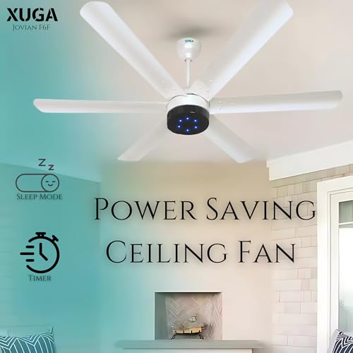 Image of XUGA Jovian F6F Premium Smart 1200mm, BEE 5-star BLDC fan,6 Blade,Remote Ceiling fan for Home, 100% Copper Motor,Energy Saving, High Air Delivery,LED(5 Year Warranty)