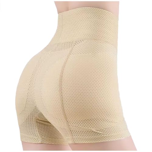 Bragas para mujer, para levantamiento de glúteos, levantamiento de glúteos, realzador de caderas, fajas acolchadas, sin costuras, moldeador de figuras, ropa interior estampada, O beige., L