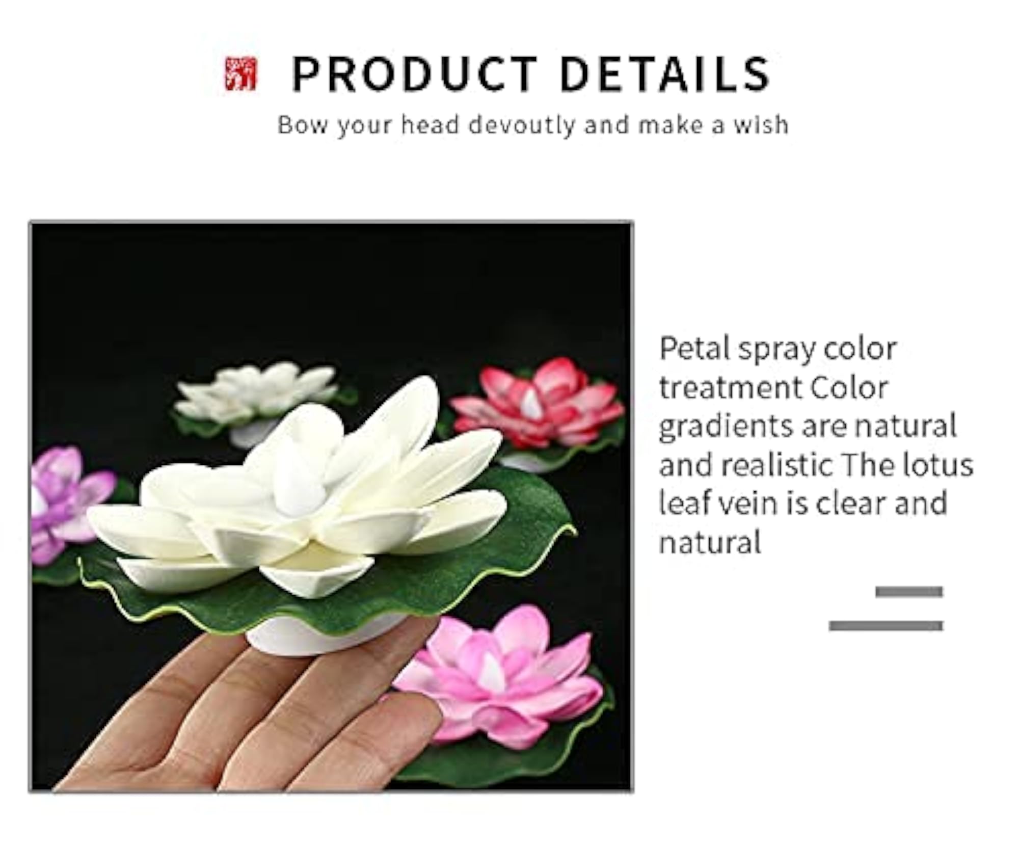 Led Water Sensor Lotus Candle, Floating Smokeless Gift