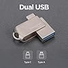 Integral 128GB 360-Dual USB 3.2 Gen 1 Type C and Type A Flash Drive with Solid Metal Casing, Fast Transfer Speeds and Simply Plug and Play IPhone 15, 16 series, Macbook Pro/Air and Ipad Pro
