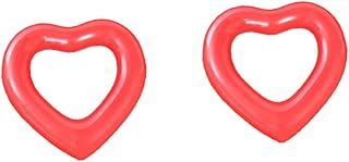 CLISPEED 2 Pçs Anel De Natação Hidrosfera Lantejoulas Em Pó Anel De Natação Adulto Anel De Natação Flutuante Inflável Anel De Natação Em Pvc Grande Linha Flutuante Anel De Natação Vermelho