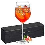 Personalisiertes Aperolglas mit Gravur 440 ml - Aperol Spritz Glas mit Wunschname & Wunschtext - Individuelles Cocktailglas - Geschenk für Frauen, Freundin, Geburtstag, Weihnachten