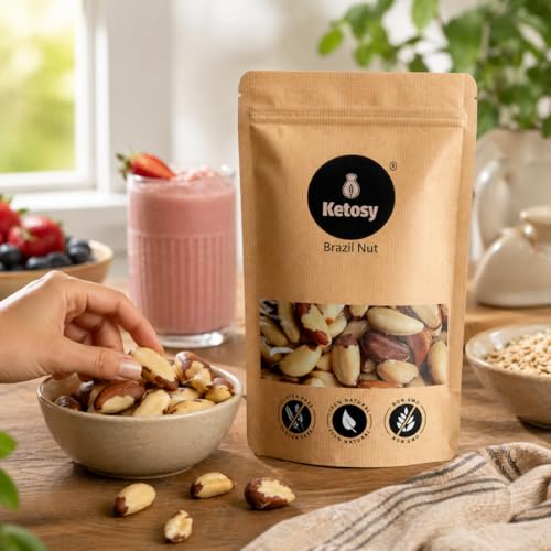 Image of Ketosy Premium Brazil Nuts - 250g | Supports Immunity | Thyroid Function Support Nutrients | Rich in Selenium |Unroasted Brazilian Nuts - Large Jumbo Size Nuts