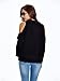 Choies Women's Black High Neck Cold Shoulder Long Sleeve Sweater Pullover S
