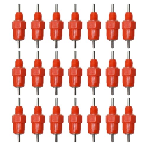 BESPORTBLE 22 Piezas Bebedero de Pollo Bebedero gallina Bebedero automatico Cerdo Bebiendo Bebedero automático para Pollos de engorde comedero automático de para Pollos de Acero