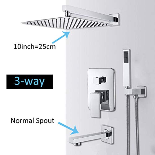 Ensemble de Douche Effet Pluie et Cascade Finition Rome avec Technologie LED Intégrée