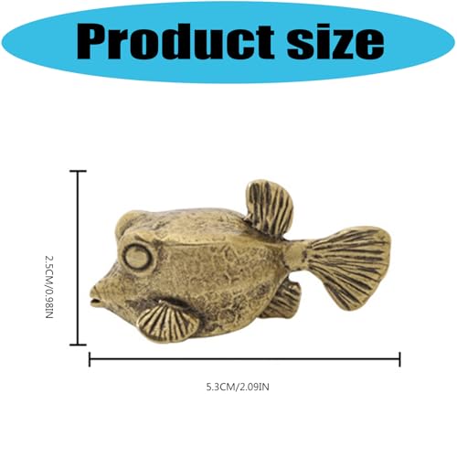 Sculpture poisson sphérique laiton objet déco design original