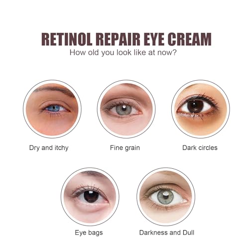 Retinol Eye Cream, Eye Cream for Dark Circles Puffy Eyes, Anti Wrinkle Eye Cream, Firming Eye Cream Against Wrinkles with Retinol and Hyaluronic Acid, Eye Cream Anti Aging for All Skin Types - Image 5