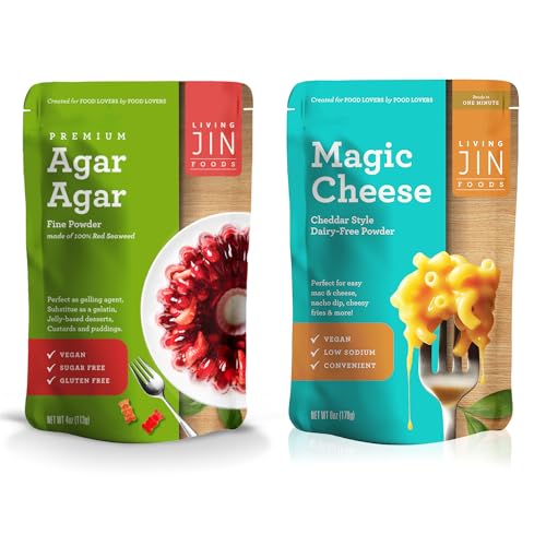 Agar Agar Powder 4oz with One Vegan Cheese Powder 6oz