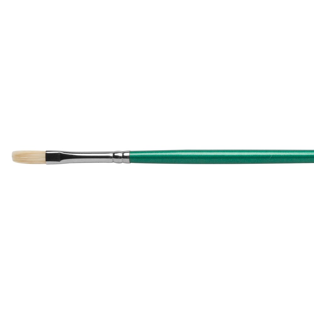 Pro Arte : Series A Hog Beige Pro Arte Paint Brush Series A Short Long Flat Hog Artists Brushes Filbert Round - Shape : Long Flat - Brush Size : 1