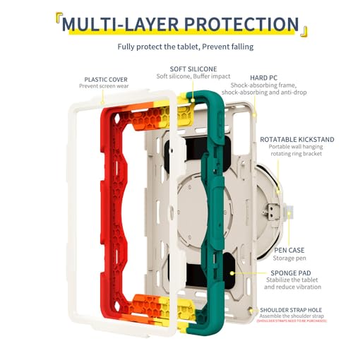 Funda Redmi Pad 10.61 JZ antichoque que evita caídas con anillo de sujeción 5