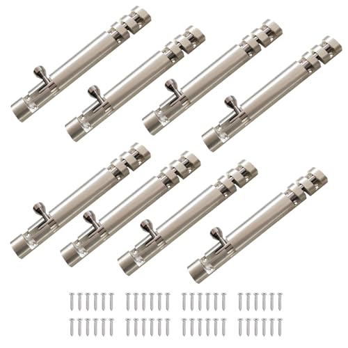 Image of Volo Premium 6 inch Xylo Tower Bolt /Door Latch /kundi /chitakni /Chitkini, Latch Lock for Door (Stainless Steel Rod) (Stainless Steel Finish) (Size 150mm) (6 inch - 150mm, 8)