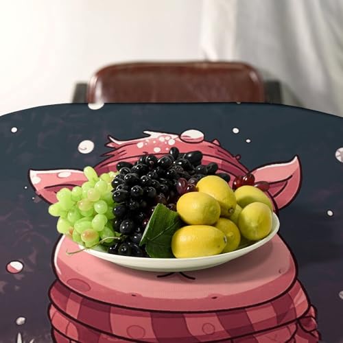 Nappe rectangulaire imprimé flocon de neige et cochon de table lavable cuisine