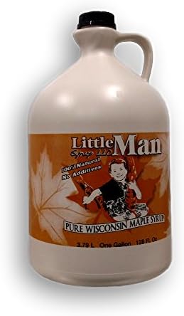 Little Man Syrup 100% Pure Wisconsin Maple Syrup Grade A Medium Amber Gallon (128oz)