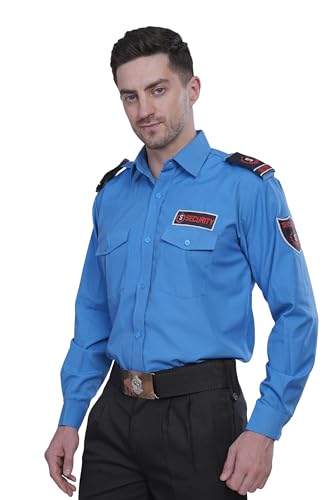 Image of Security Dress for Men | Security Guard Uniform Shirt for Men in Cotton Blend with Epaulettes & Pockets