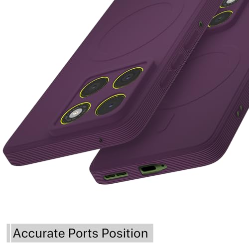 Image of Pikkme Back Cover for Motorola Moto Edge 70 5G Soft Matte Silicone Mag-Safe Design (Mag-Safe Not Support) Camera Protection | Slim Fit Bumper Cover (Purple)