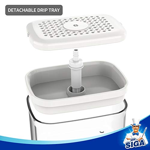 Image of MR.SIGA Dish Soap Dispenser with Sponge Holder for Kitchen, White