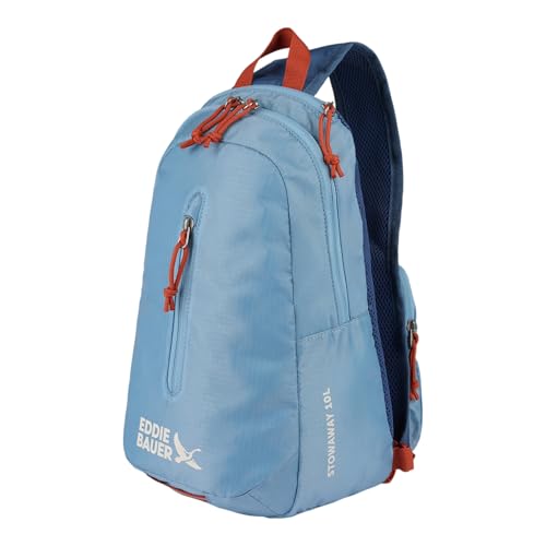Image of Eddie Bauer Stowaway Packable Sling Bag | Foldable | Travel | Outdoor | Lightweight | Compact | Everyday Carry | Ripstop Nylon | 10L - Coast Blue
