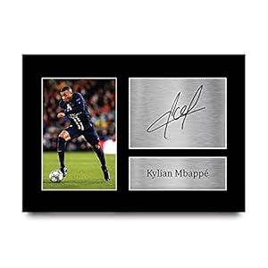 HWC Trading Gift Kylian Mbappe Getekend A4 Printed Handtekeningen Paris Saint-Germain Psg Gifts Print Picture…