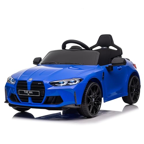 12V Kids Electric Ride On Toy Car, Licensed by BMW M4 Battery Powered Vehicle Car with 2.4G W/Parents Remote Control for Boys and Girls,Three Speed...