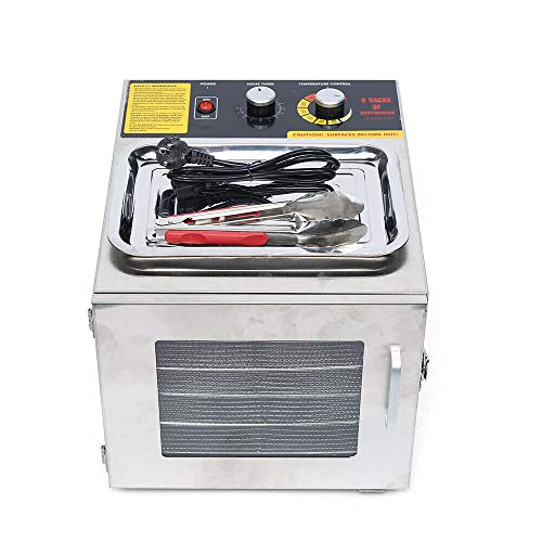 Déshydrateur d'aliments 6 plateaux en acier inoxydable 600 W réglable Minuterie température 35-90 ° pour sécher fruits végétaux viande fleurs thé poisson herbes Cover
