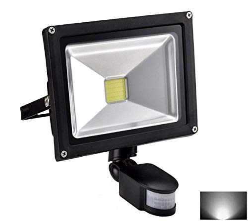Preisvergleich Produktbild LED Strahler mit Bewegungsmelder Außen 30W Fluter 6000K Kaltweiß Außenleuchte IP66 Wasserdicht Scheinwerfer für Garten, Garage, Hotel (Mit keinem Stecker)