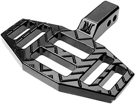 APS Hammer Forged Carbon Steel Black 2-inch Hitch Step Compatible with Class 3 Receiver Hitch (Bumper Guard Bumper Protector Bumper Step)