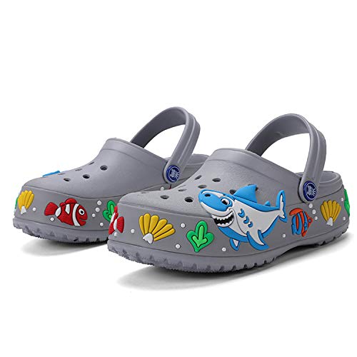 Kids Clogs Slippers Sandals Cartoon Shark Clogs Slides Girls Boys Cute Garden Shoes Children Beach Shower Slippers #TOP1