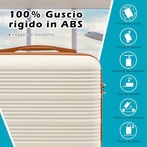 COOLIFE Ryanair Valigia Bagaglio a mano,Set di Valigie,Trolley,Valigia da cabina 55×35×20 e zaino da imbarco 20L(40×25×20cm) Chiusura a combinazione laterale con TSA