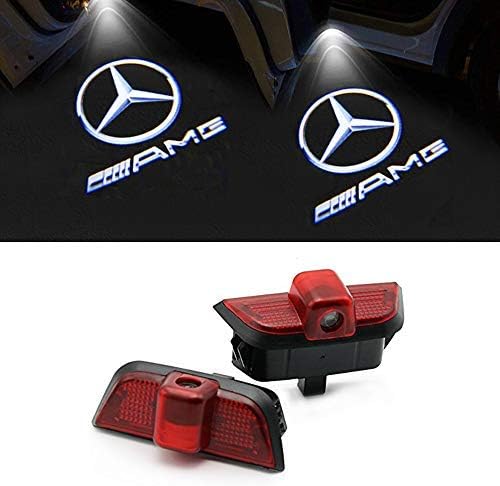 LIKECAR 2 Pcs Car Door Logo Projection Ghost Shadow Light Welcome Lamp Light For BENZ W 204 AMG
