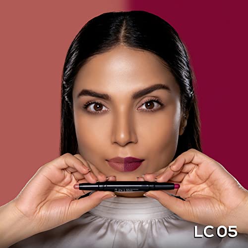Image of RENEE 2 In 1 Transfer Not Crayon LC 05, 4gm| Long Lasting & Smudge Proof Formula| Matte Lip Color with 1 Light & Dark Shades| Enriched with Shea Butter