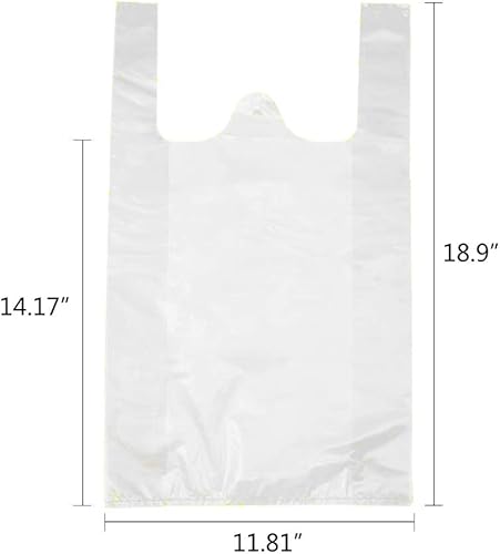 Miniatura 2 de Morcte Bolsas de compras de plástico transparente para camisetas, bolsas de comestibles, 800 unidades