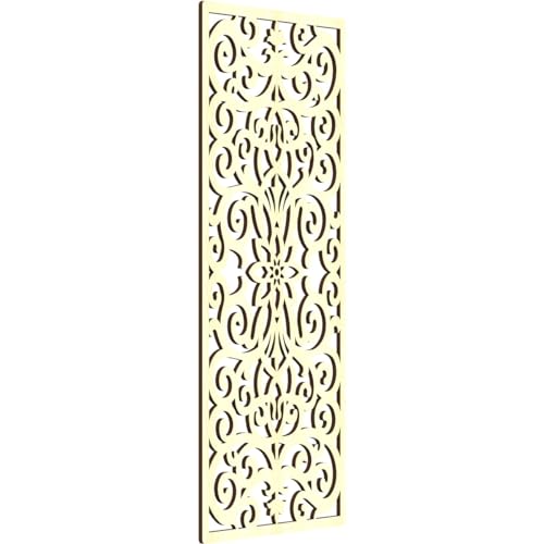Image of Buel Decorative Pierced Fretwork Wood Wall Panels, 19 3 /8 inchW x 49 3 /8 inchH x 3 /8 inchT, Alder
