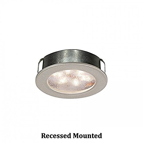 Image of WAC Lighting HR-LED87-BN LED Round Button Lights, 3000K in Brushed Nickel Finish