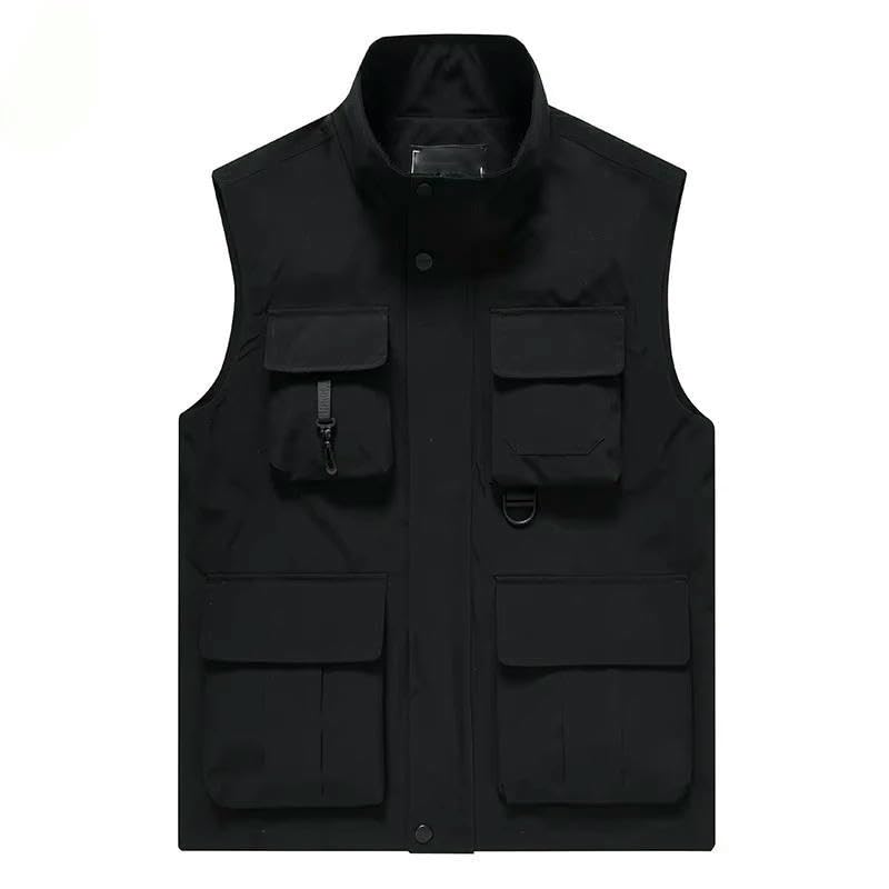 Chaleco informal para hombre sin mangas ligero con cremallera y bolsillos 3