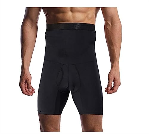 Perfect Body High Elasticity Comfortable Shapewear，Tight-fitting Abdomen Boxer Briefs Men's Body-shaping Pants (Color : Black, Size : X-Large)