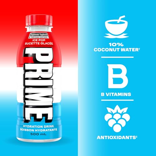 Image of Prime Ice Pop Hydration Drink, 16.9 fl oz ℮ 500 ml, 12 Pack
