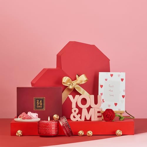 THE GIFT STUDIO.COM Valentine Gifts for Girlfriend, Valentine Gifts for Boyfriend, Valentine Gifts for Wife, Valentine Gifts for Husband, Valentine Gifts for Couples, Romantic Gifts for Valentine Day, | Heartfelt Promises Keepsake Hamper for Couples ,“ Heart Open Door Box with Forever Rose, Scented Candle, Chocolate Box & Love Décor | Anniversary & Valentine gift for Girlfriend and Boyfriend