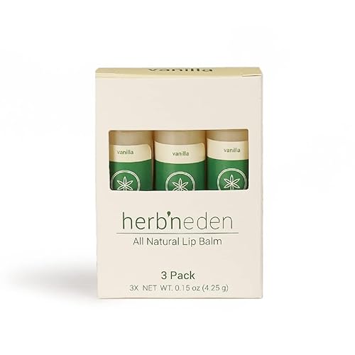 Miniatura 7 de Herb'N Eden Bálsamo labial de menta, paquete de 3  Hidratante y calmante para labios secos y agrietados  Ingredientes 100% naturales  Aceites