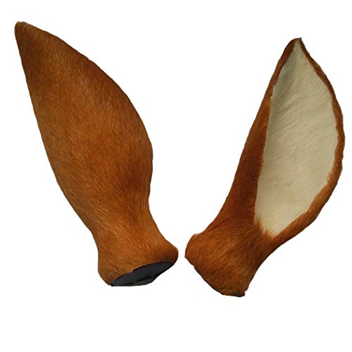 ZILIN Simulation deer ears,DIY material, Christmas decoration, Wedding photography props，DIY Headwear (brown)