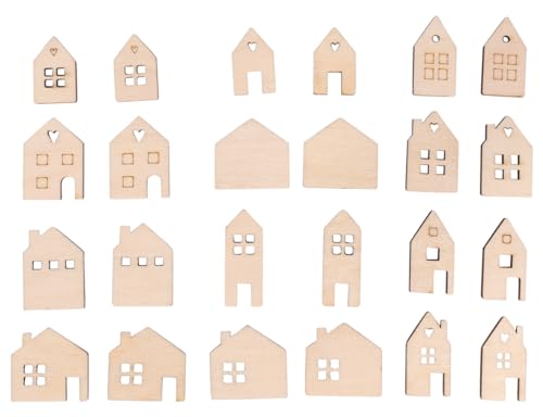 Rayher Streuteile aus Holz, Mini-Haus, 24 Stück, 2,5 - 3,5 cm, sortiert, Holz FSC zertifiziert, natur, Holzstreuer Tischdeko, Tischstreuer, Streudeko, 46749505 Rayher Streuteile aus Holz, Mini-Haus, 24 Stück, 2,5 - 3,5 cm, sortiert, Holz FSC zertifiziert, natur, Holzstreuer Tischdeko, Tischstreuer, Streudeko, 46749505