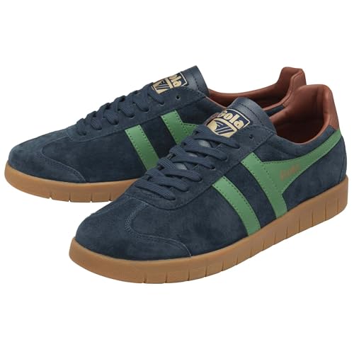 Image of Gola, Men, Hurricane Suede, Navy /Emerald /Rust /Gum, 7, Medium