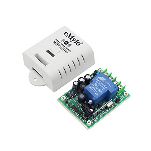 Rf Remote Control Switch Emylo Smart Wireless Relay Switch Ac 110-240V 2000W One Channel Momentary Module 433Mhz Relay Receiver With Two Transmitters #TOP2