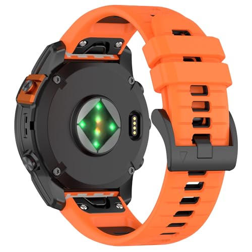 Image of 20mm 22mm 26mm Quick Fit Silicone Bands Compatible with Garmin Fenix /Tactix /Instinct Series Smart Watch Band,Sport Silicone Strap for Garmin QuickFit Watch Strap Replacement